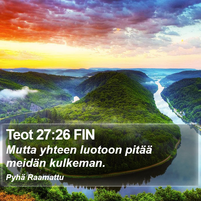 Teot 27:26 FIN Bible Study