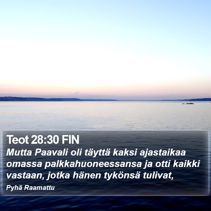 Teot 28:30 FIN Bible Study
