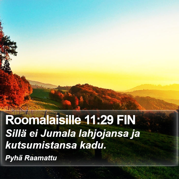 Roomalaisille 11:29 FIN Bible Study