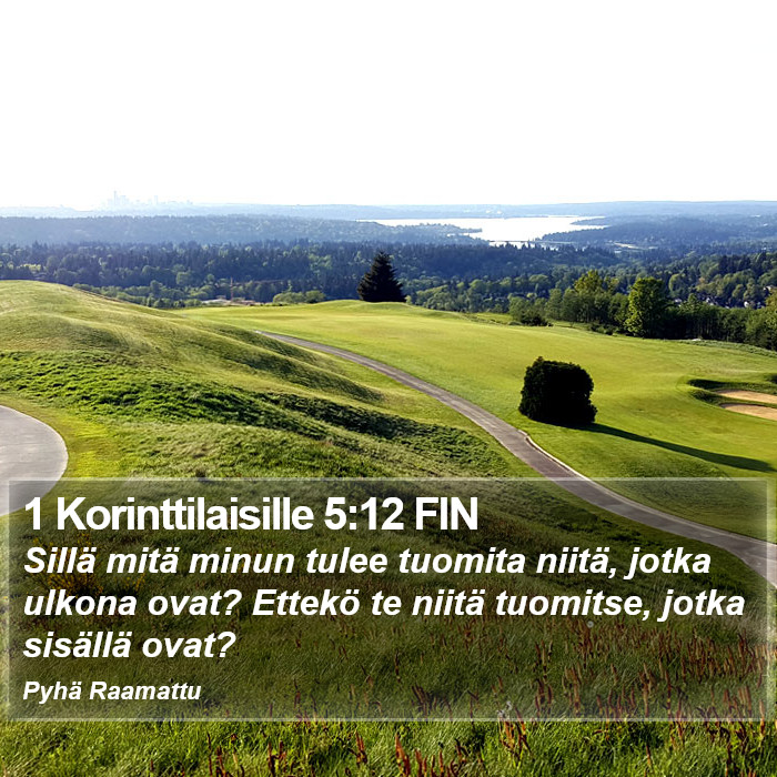 1 Korinttilaisille 5:12 FIN Bible Study
