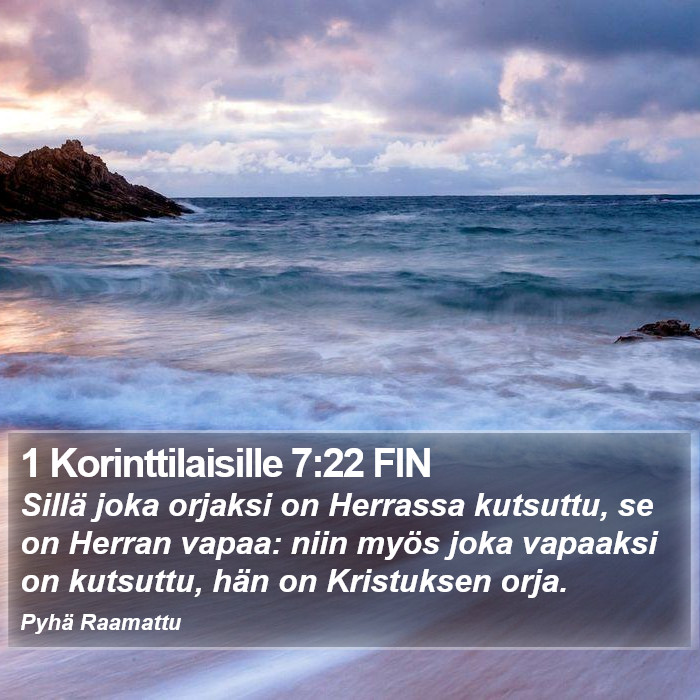1 Korinttilaisille 7:22 FIN Bible Study