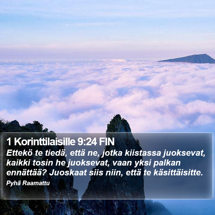1 Korinttilaisille 9:24 FIN Bible Study