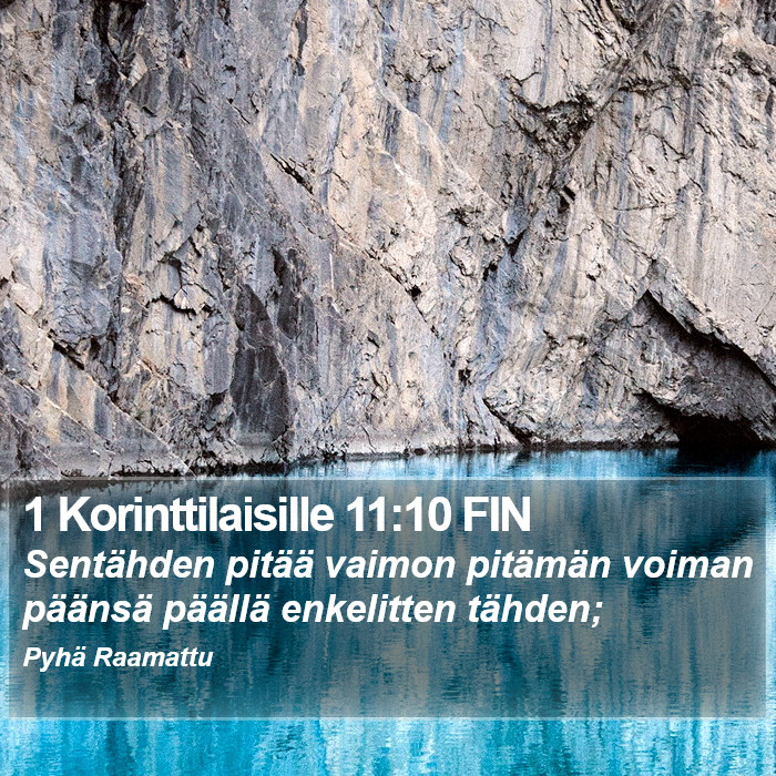1 Korinttilaisille 11:10 FIN Bible Study