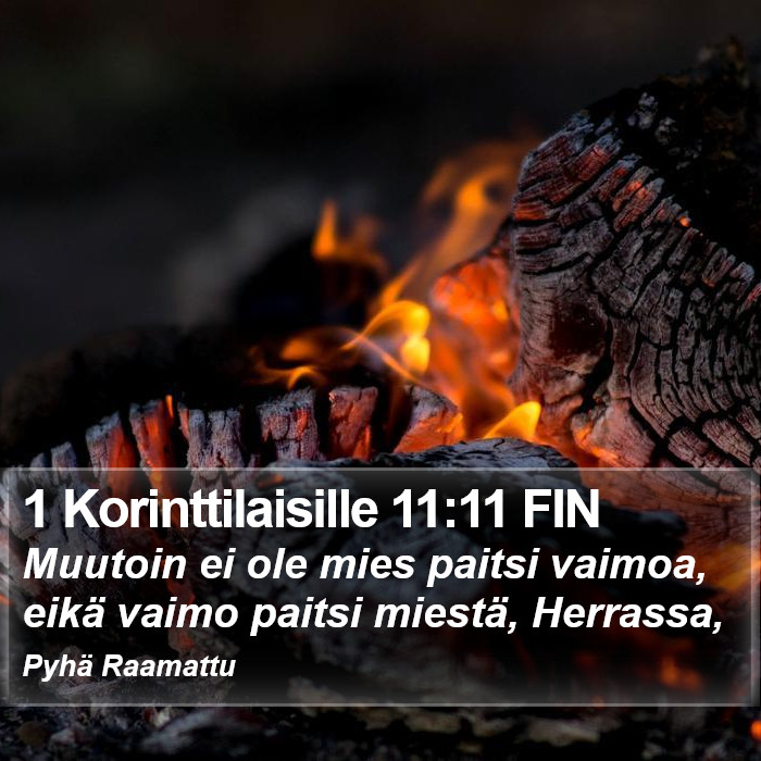 1 Korinttilaisille 11:11 FIN Bible Study