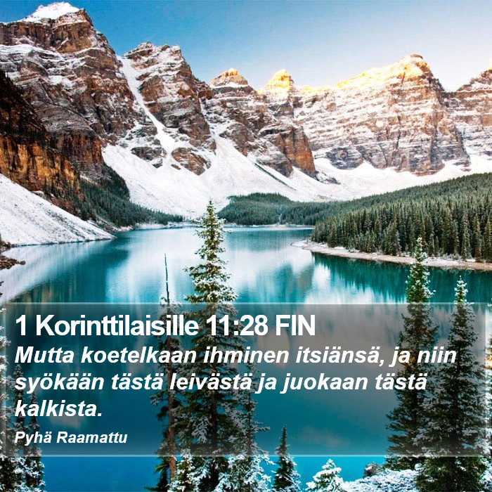 1 Korinttilaisille 11:28 FIN Bible Study