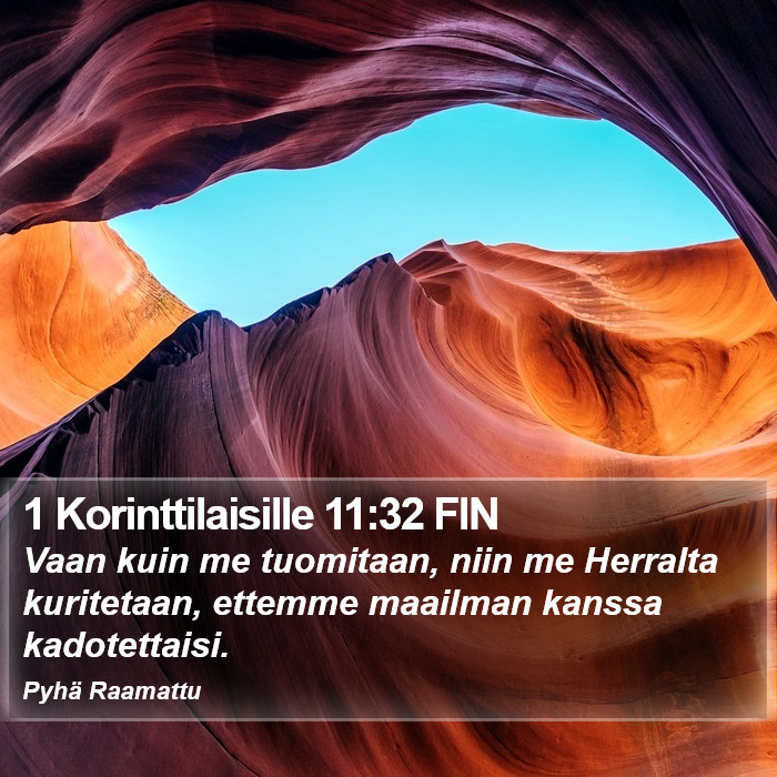 1 Korinttilaisille 11:32 FIN Bible Study