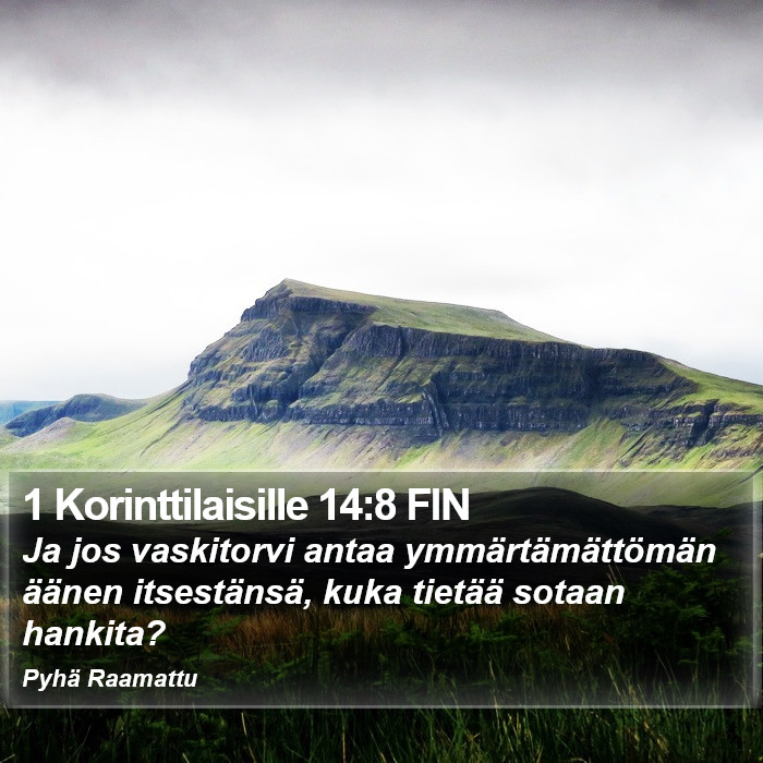 1 Korinttilaisille 14:8 FIN Bible Study