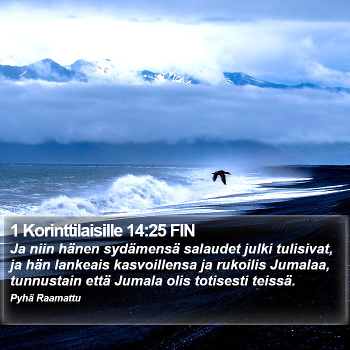 1 Korinttilaisille 14:25 FIN Bible Study