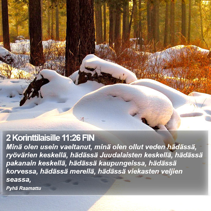 2 Korinttilaisille 11:26 FIN Bible Study