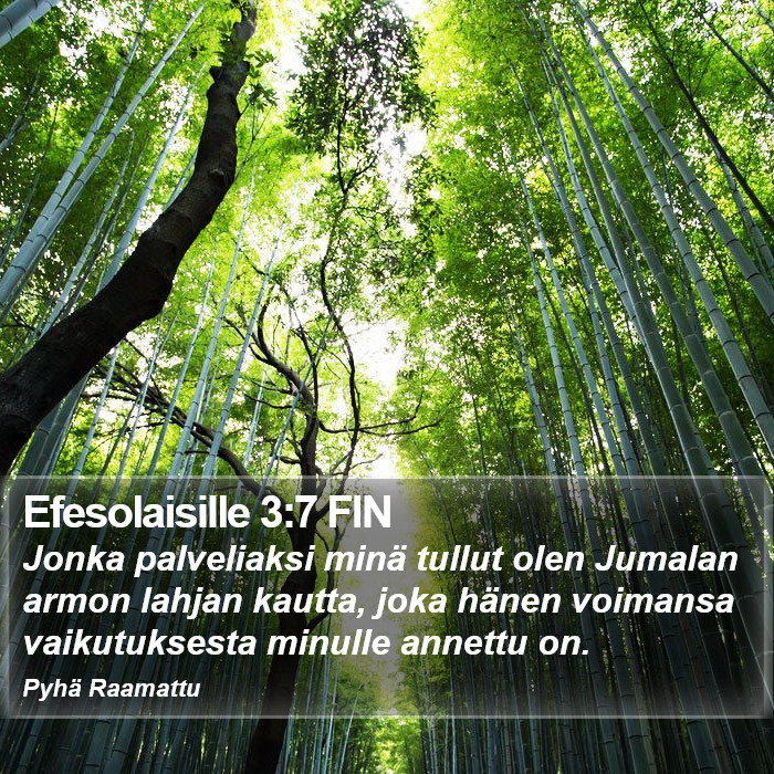 Efesolaisille 3:7 FIN Bible Study
