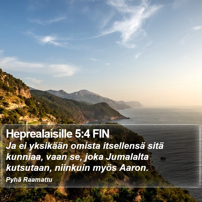 Heprealaisille 5:4 FIN Bible Study