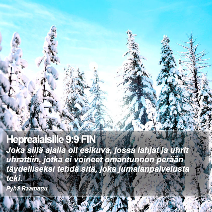 Heprealaisille 9:9 FIN Bible Study