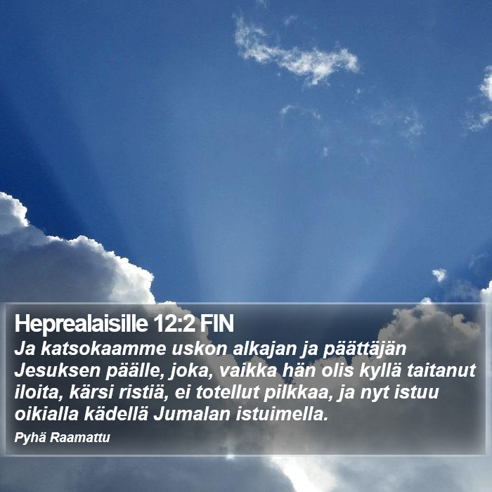 Heprealaisille 12:2 FIN Bible Study
