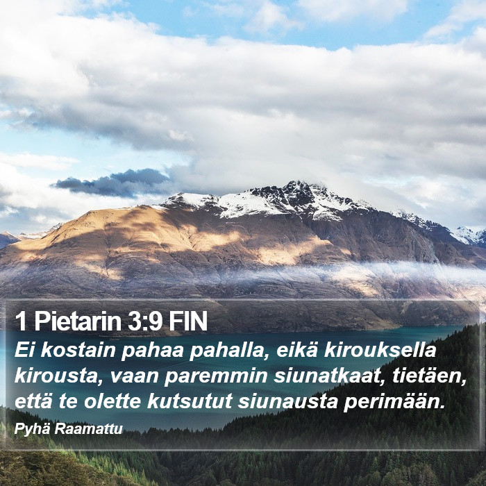1 Pietarin 3:9 FIN Bible Study