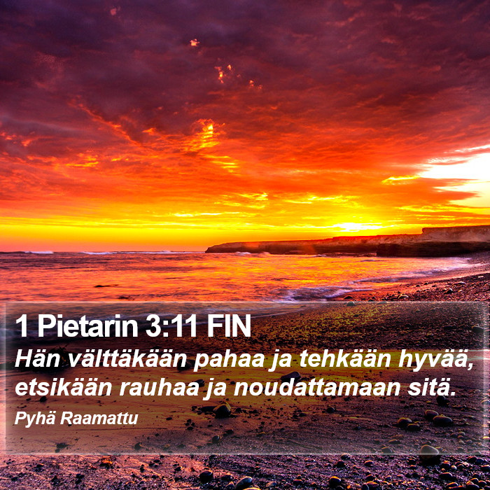 1 Pietarin 3:11 FIN Bible Study