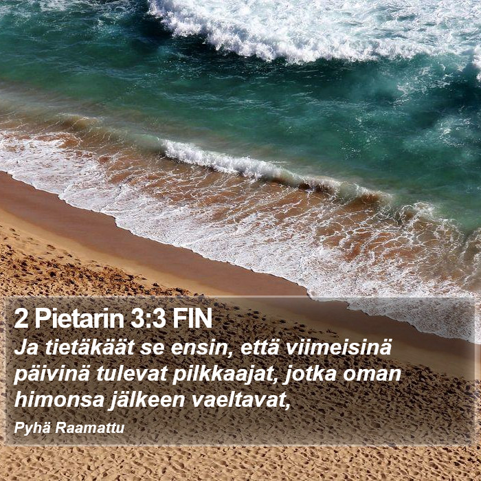 2 Pietarin 3:3 FIN Bible Study
