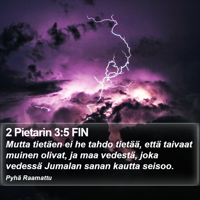 2 Pietarin 3:5 FIN Bible Study