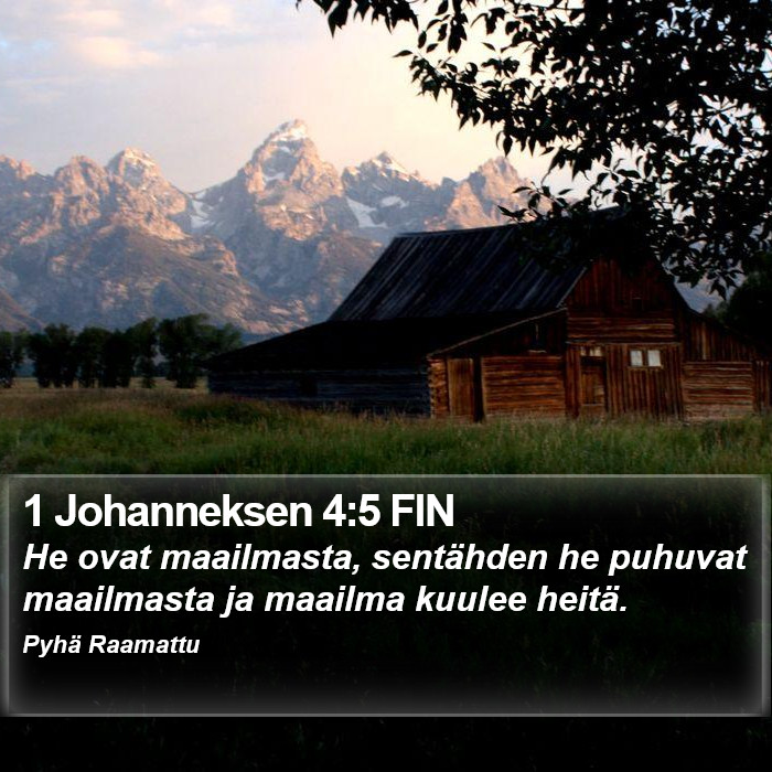 1 Johanneksen 4:5 FIN Bible Study