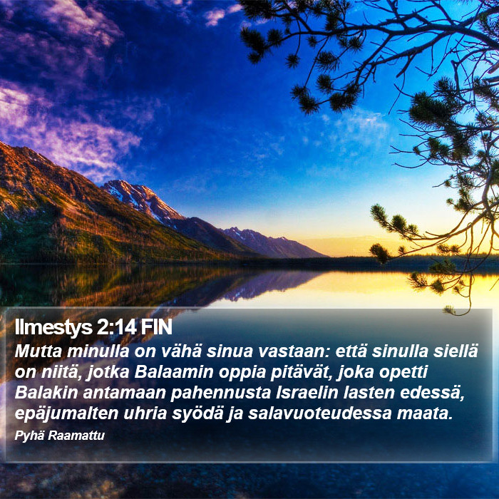 Ilmestys 2:14 FIN Bible Study