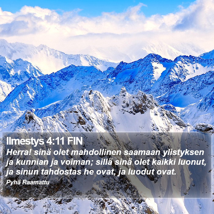 Ilmestys 4:11 FIN Bible Study