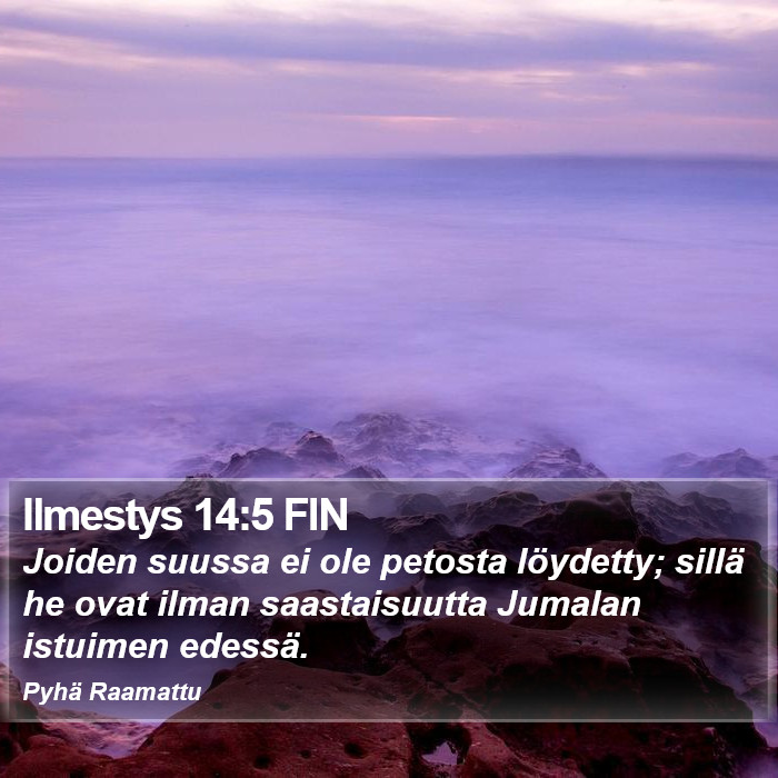 Ilmestys 14:5 FIN Bible Study