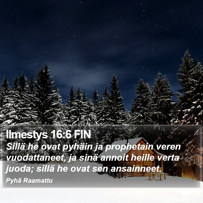 Ilmestys 16:6 FIN Bible Study