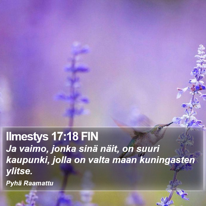 Ilmestys 17:18 FIN Bible Study