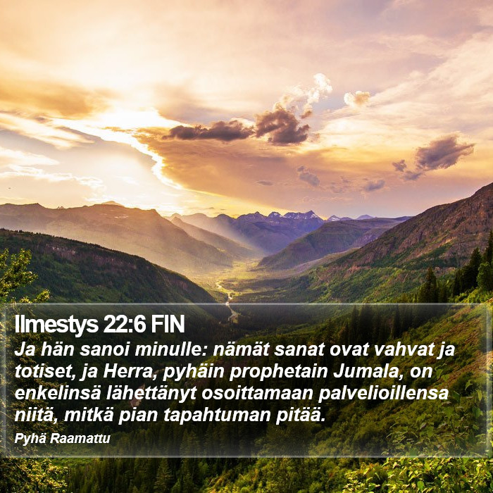 Ilmestys 22:6 FIN Bible Study